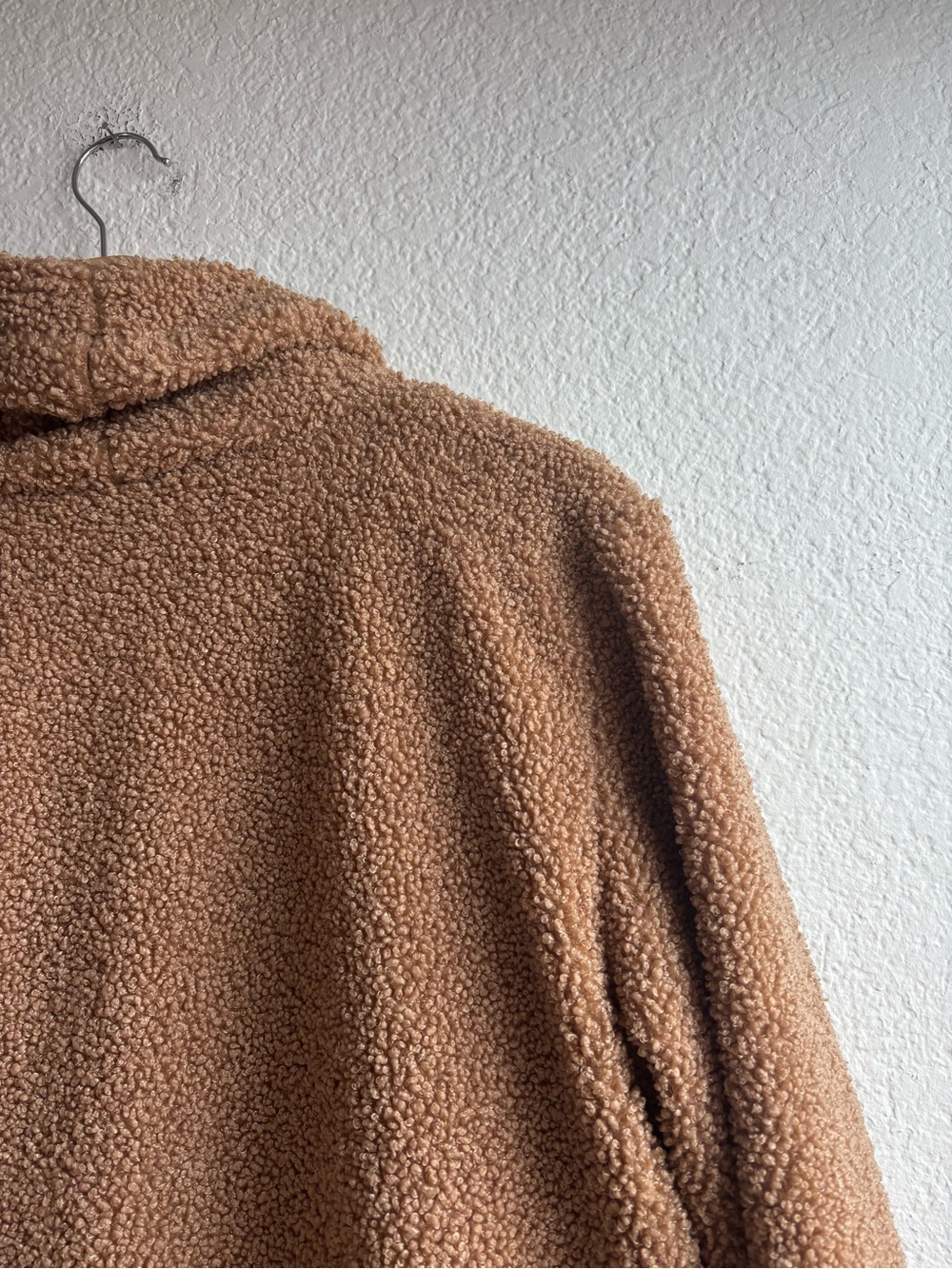 Sanctuary Cozy Teddy Shawl Collar Jacket Camel Tan Medium - Picture 8 of 8